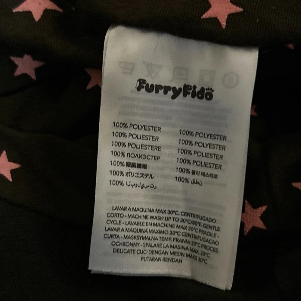 Unisex FurryFido Pet Carrier Black Pink Star One Size